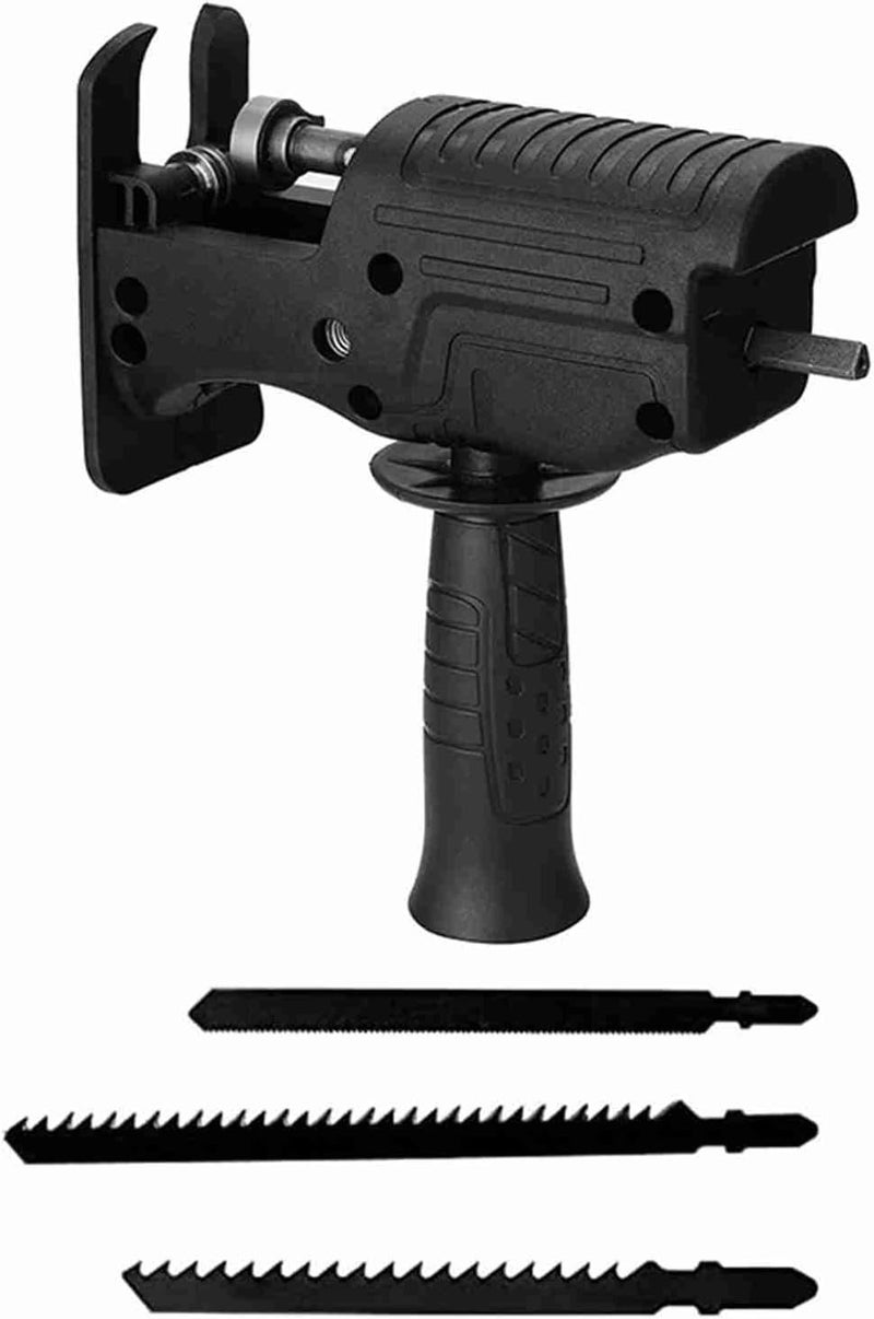 Jectse Electric Drill Saw Adapter, Converts Drill into Reciprocating Saw, File or Jig Saw, Steel Blade, Quick Replacement, Wide Application for Wood, Metal, Plastic Cutting - Image 4